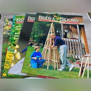 Lot of 4 Vintage Birds & Blooms Magazines (2001) ‎ Birding & Gardening